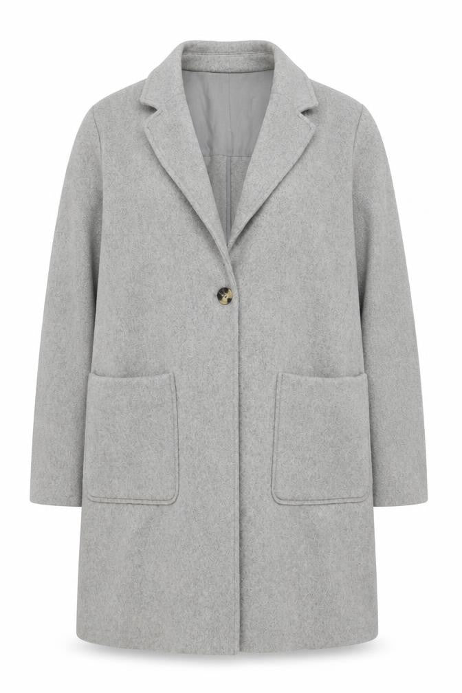 Womens UK Size 20 Fat Face Grey Overcoat