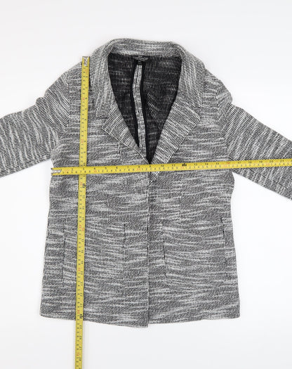Topshop Petite Grey Knit Blazer Women's Size 4 Classic Style