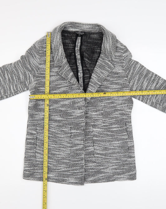 Topshop Petite Grey Knit Blazer Women's Size 4 Classic Style