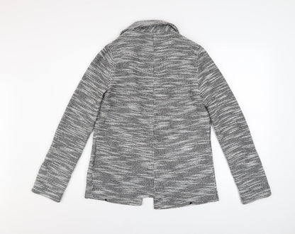 Topshop Petite Grey Knit Blazer Women's Size 4 Classic Style