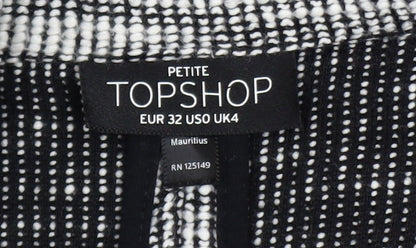 Topshop Petite Grey Knit Blazer Women's Size 4 Classic Style