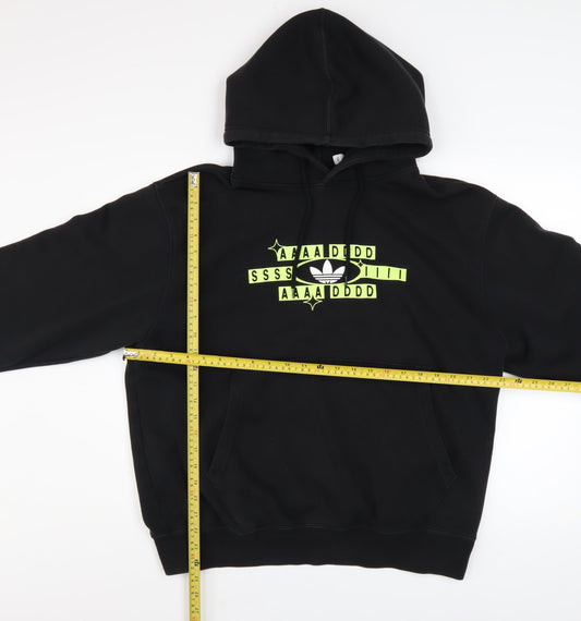 Mens UK Size L adidas Black Pullover Hoodie