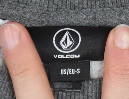 Mens UK Size S Volcom Grey Pullover Sweatshirt