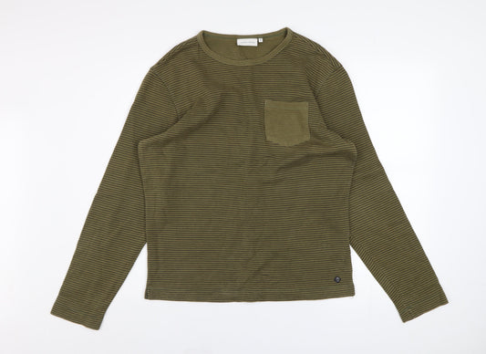 Mens UK Size M Casual Friday Green Pullover Sweatshirt