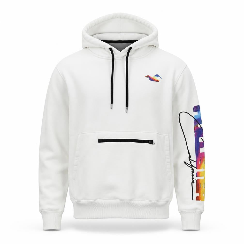 Mens UK Size M Hollister White Pullover Hoodie