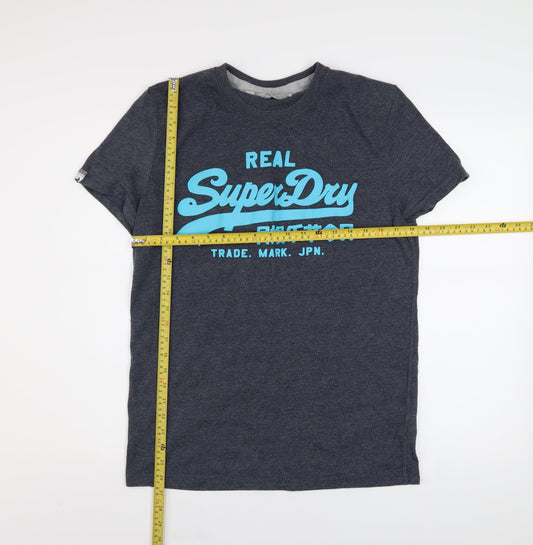Superdry Men's Grey Logo Graphic Print T-Shirt Size M