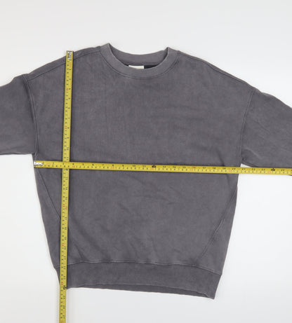 Womens UK Size XS Pull&Bear Grey Pullover Sweatshirt