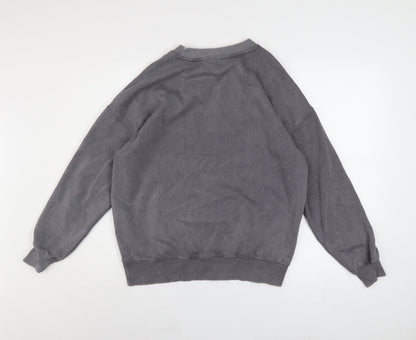 Womens UK Size XS Pull&Bear Grey Pullover Sweatshirt