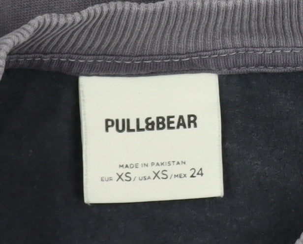 Womens UK Size XS Pull&Bear Grey Pullover Sweatshirt