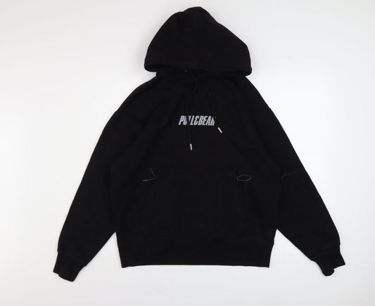 Mens UK Size XS Pull&Bear Black Pullover Hoodie