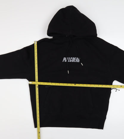 Mens UK Size XS Pull&Bear Black Pullover Hoodie