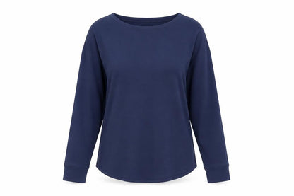 Columbia Women Navy Long Sleeve Basic T-Shirt Size S Polyester Blend