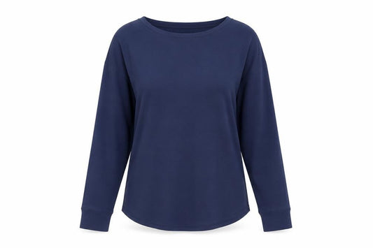 Columbia Women Navy Long Sleeve Basic T-Shirt Size S Polyester Blend