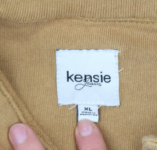 Womens UK Size XL Kensie Jeans Brown Basic Jacket