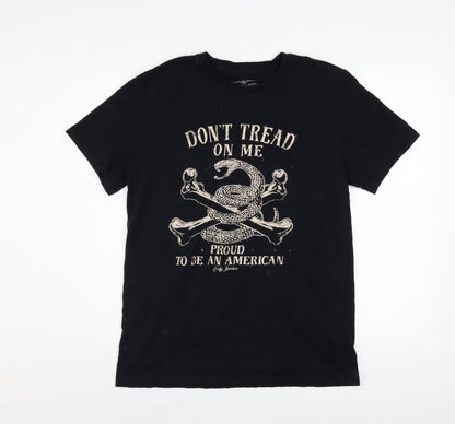 Cody James Men's Black Graphic T-Shirt Medium Crew Neck Cotton