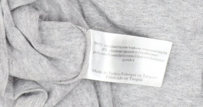 Womens UK Size 12 Laura Ashley Grey Basic T-Shirt