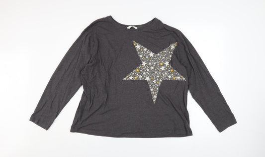 Womens UK Size XL Marks and Spencer Grey Pullover Sweatshirt