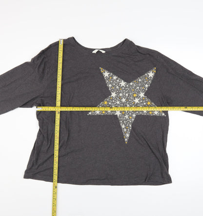 Womens UK Size XL Marks and Spencer Grey Pullover Sweatshirt