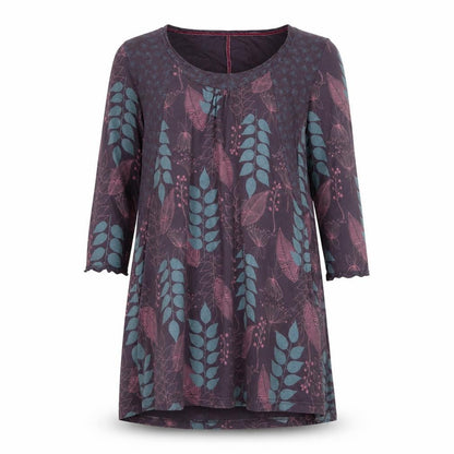 White Stuff Women’s Purple Floral Shift Dress Size 10 3/4 Sleeve