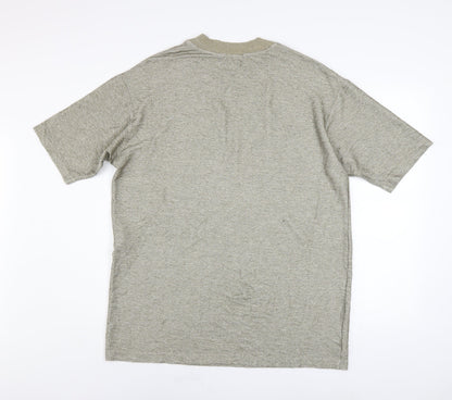 Womens UK Size 12 Zara Beige Basic T-Shirt