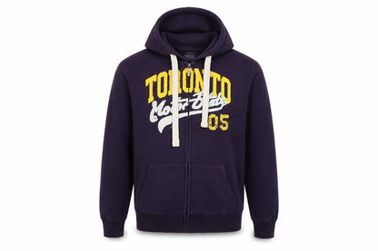 Mens UK Size M 1969 Track and Field California Purple Full Zip Hoodie