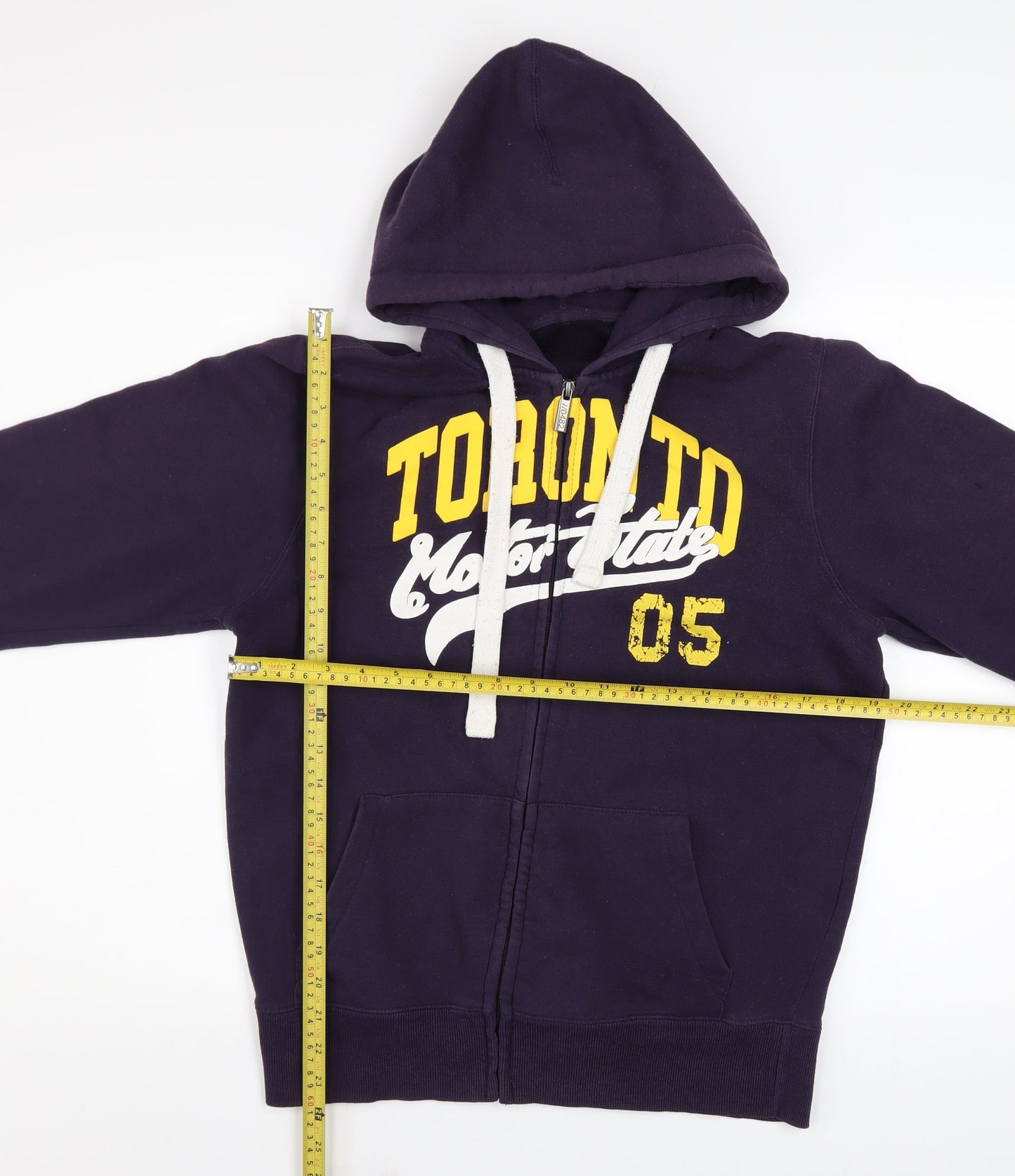Mens UK Size M 1969 Track and Field California Purple Full Zip Hoodie