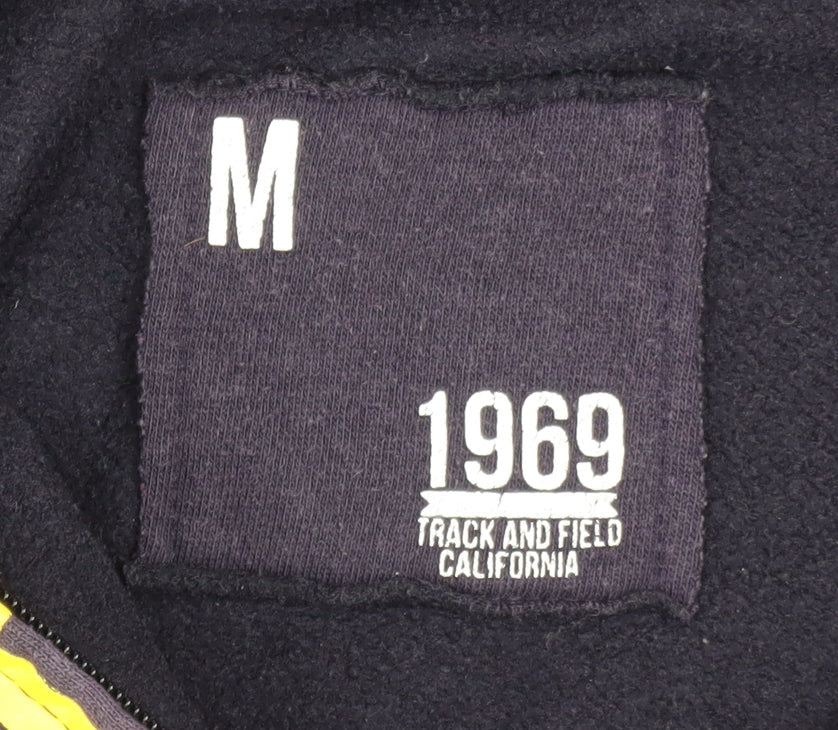 Mens UK Size M 1969 Track and Field California Purple Full Zip Hoodie