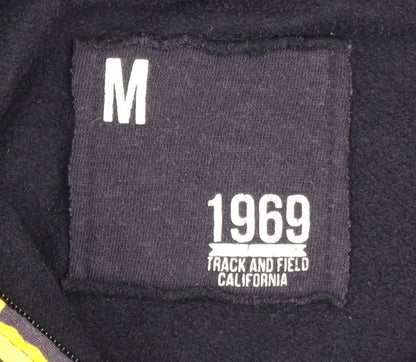 Mens UK Size M 1969 Track and Field California Purple Full Zip Hoodie
