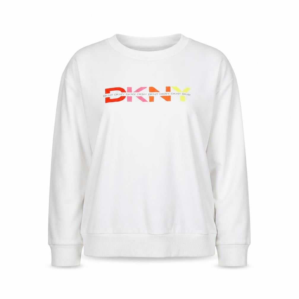Womens UK Size M DKNY White Pullover Sweatshirt