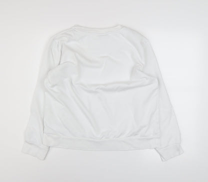 Womens UK Size M DKNY White Pullover Sweatshirt
