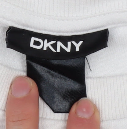 Womens UK Size M DKNY White Pullover Sweatshirt