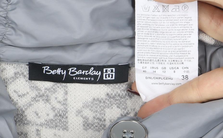 Womens UK Size 12 Betty Barclay Grey Overcoat