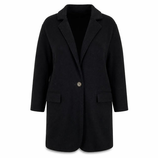 Next Women Black Coatigan UK 10 Regular Fit Mid-Length Classic