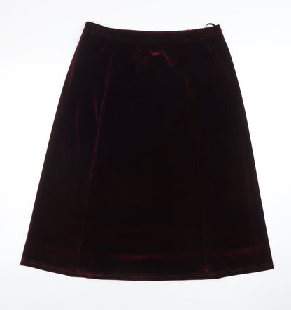 Cotswold Collections Womens Brown Velvet A-Line Knee Length Skirt M