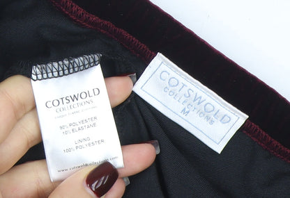 Cotswold Collections Womens Brown Velvet A-Line Knee Length Skirt M