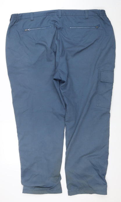 Mens UK Size 44 Cotton Traders Relaxed Fit Cargo Blue Trousers