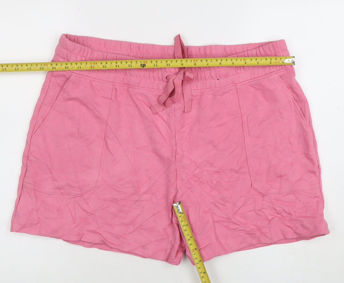 Marks and Spencer Women’s Pink Size 20 Sweat Shorts Cotton Blend