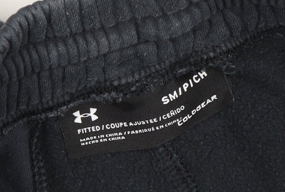 Under Armour Boys Black ColdGear Jogger Sweatpants Size S Fitted