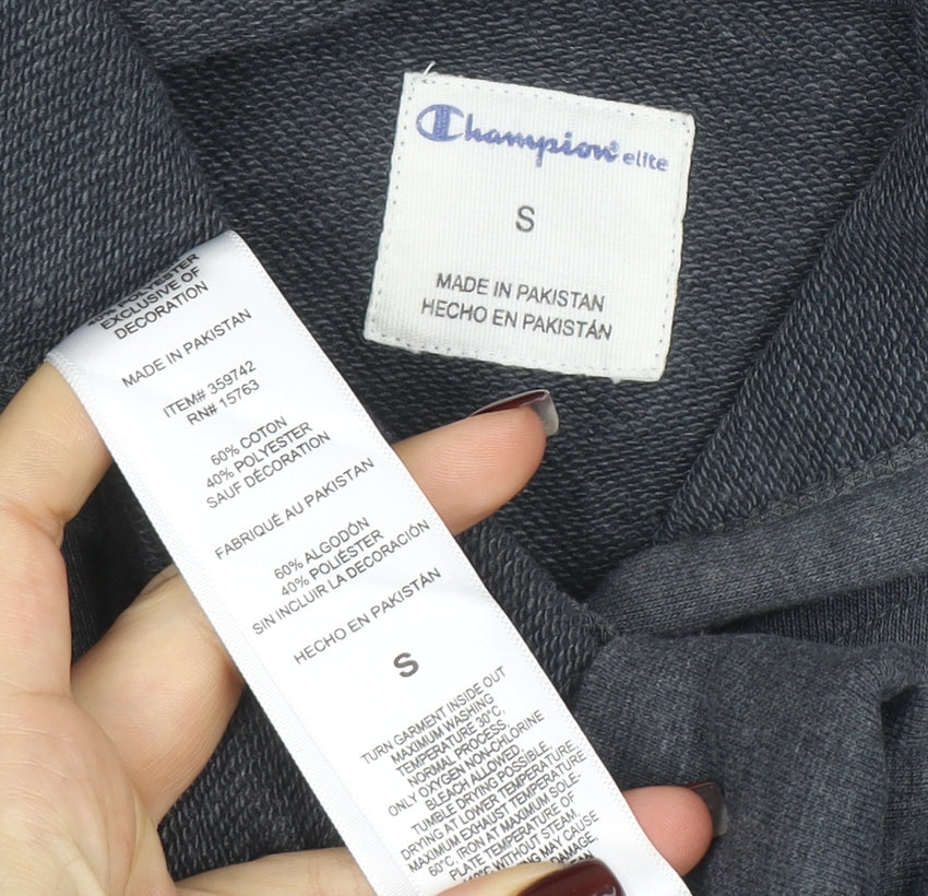 Mens UK Size S Champion Grey Pullover Hoodie