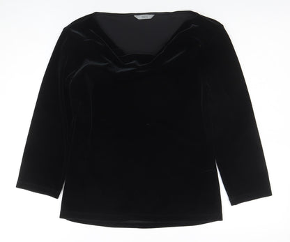 Womens UK Size 10 Marks and Spencer Black Basic Blouse