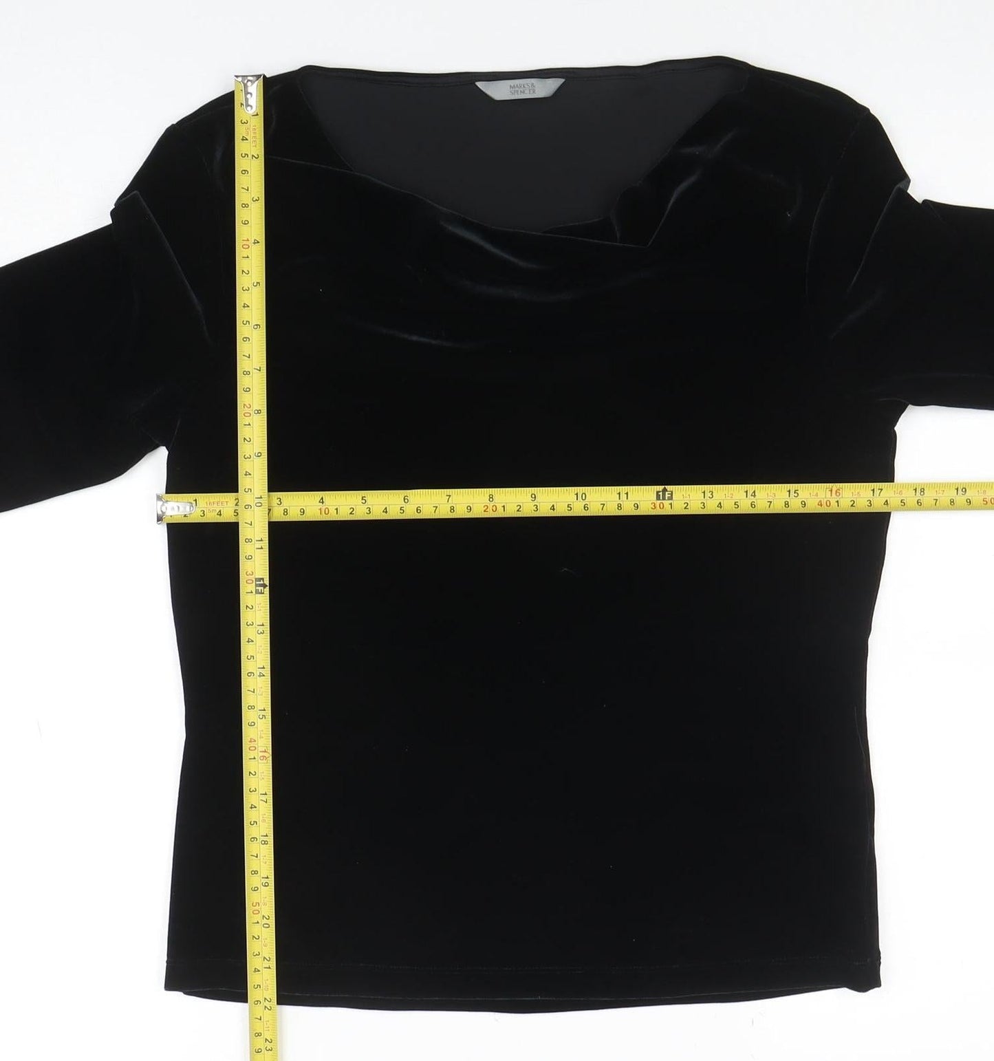 Womens UK Size 10 Marks and Spencer Black Basic Blouse