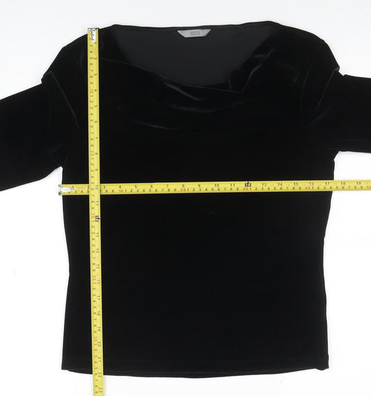 Womens UK Size 10 Marks and Spencer Black Basic Blouse