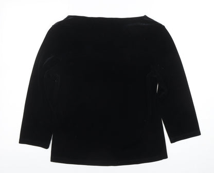 Womens UK Size 10 Marks and Spencer Black Basic Blouse
