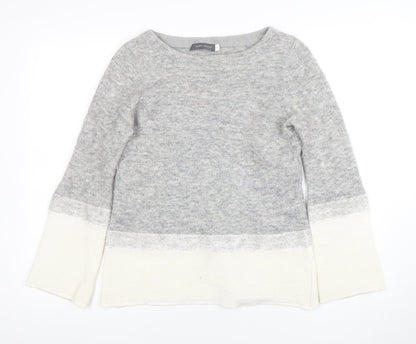 Mint Velvet Womens Grey Wool Blend Bell Sleeve Jumper Size 10