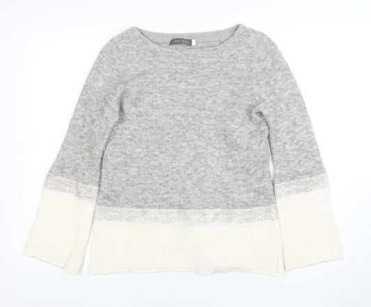 Mint Velvet Womens Grey Wool Blend Bell Sleeve Jumper Size 10