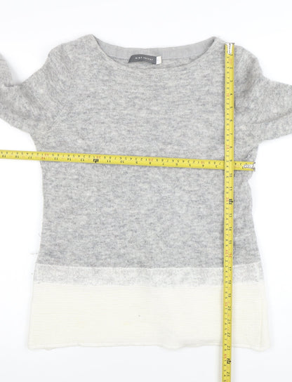 Mint Velvet Womens Grey Wool Blend Bell Sleeve Jumper Size 10