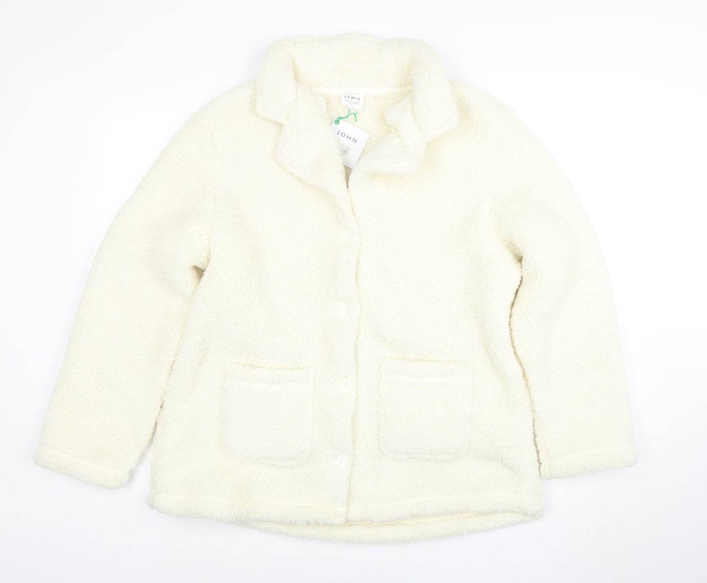 Womens UK Size L John Lewis Ivory Basic Jacket