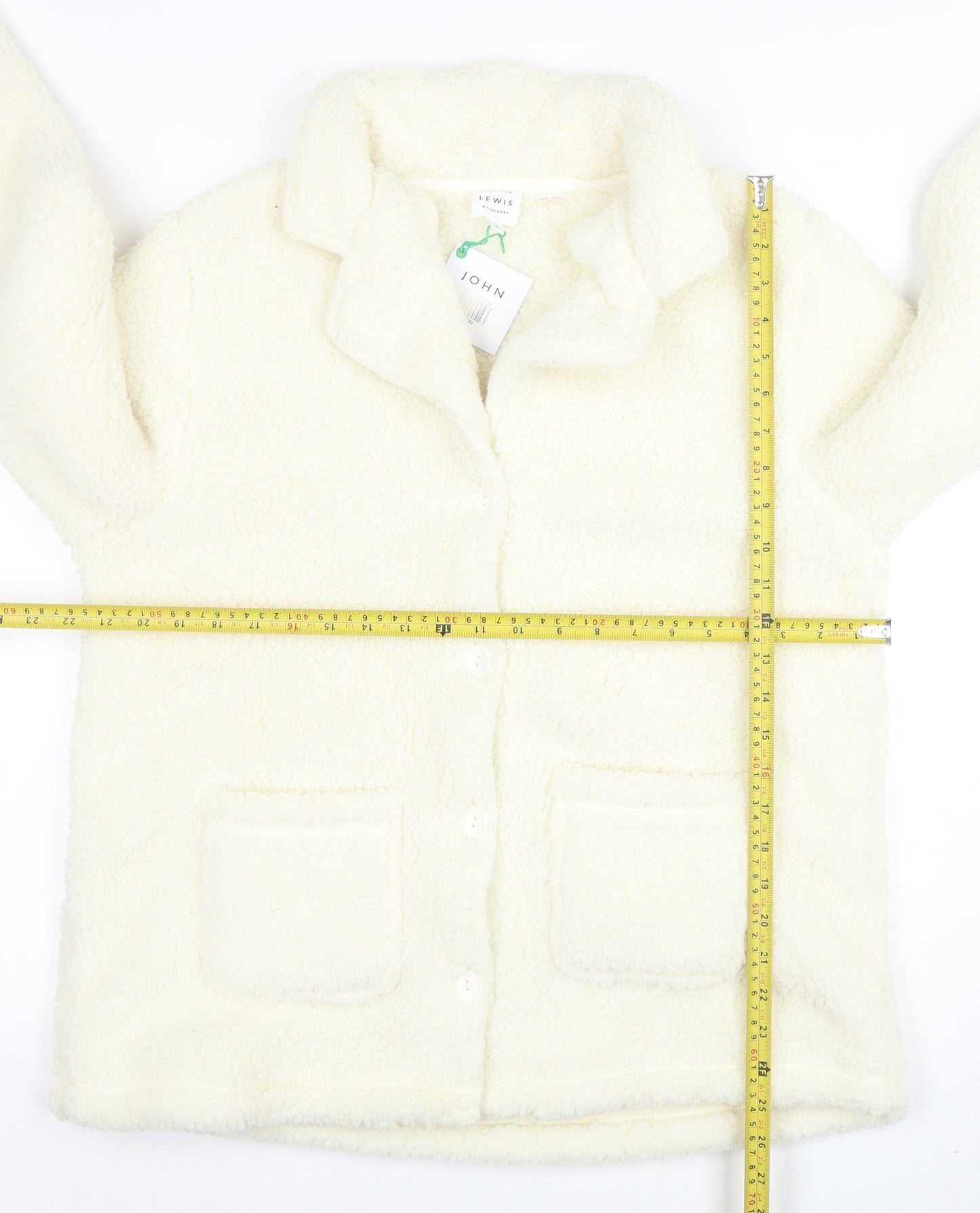 Womens UK Size L John Lewis Ivory Basic Jacket