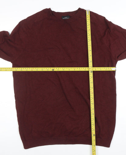 Next Men's Red Cotton Crew Neck Jumper Size M Regular Fit