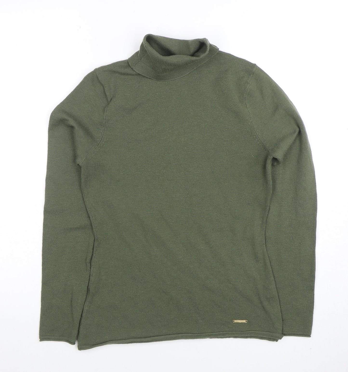 Womens UK Size 10 River Island Green Basic T-Shirt